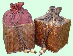 LSH004 Bamboo and Silk Tissue Basket