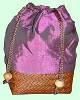 LSH005 Bamboo Basket with Silk Top